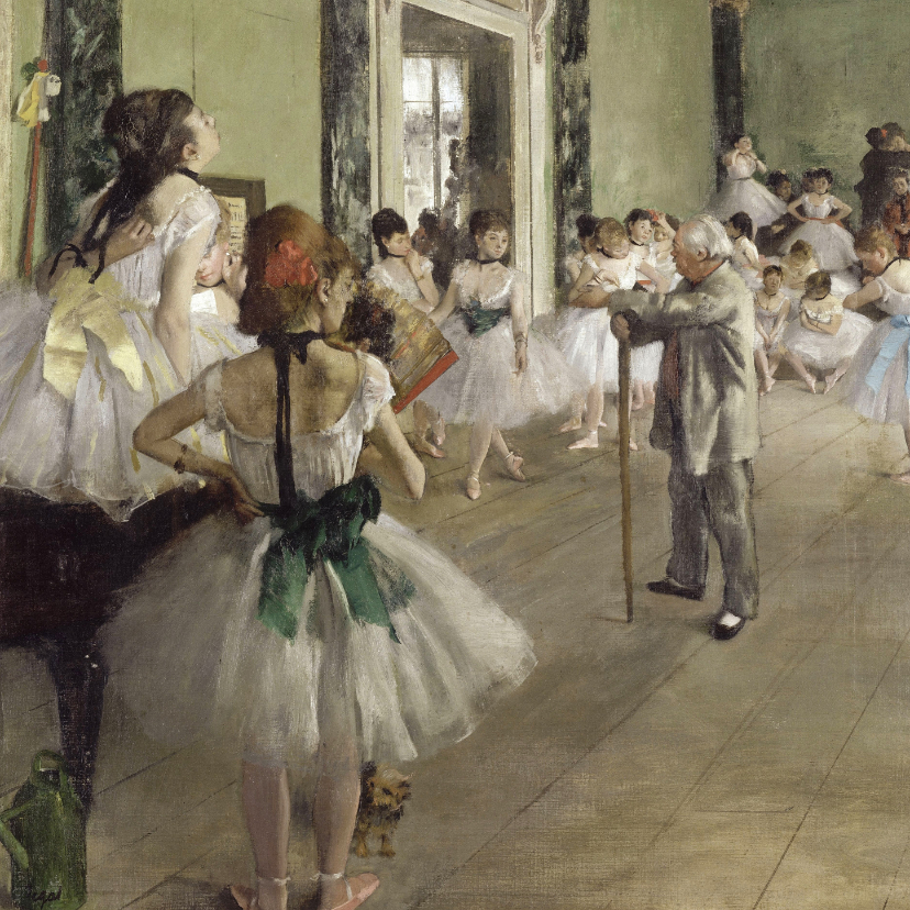 Wenskaarten - Edgar Degas. De balletklas