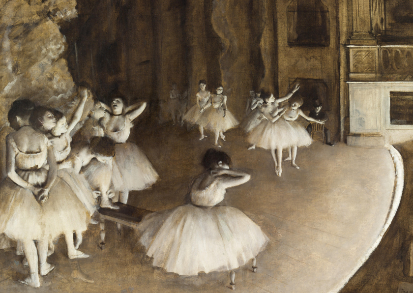 Edgar Degas, De balletvoorstelling - Wenskaarten Wenskaarten - Edgar Degas, De balletvoorstelling