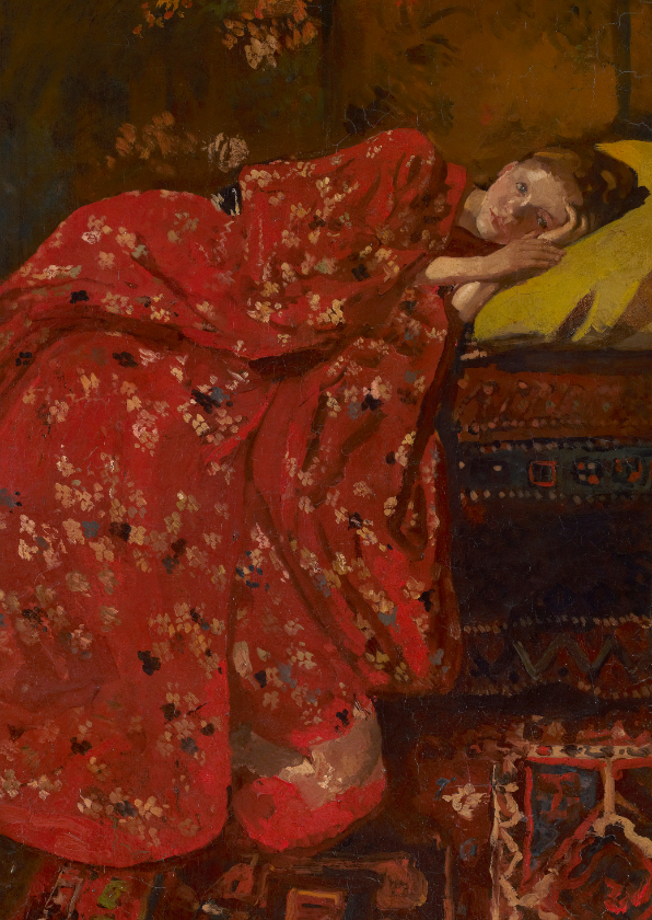 Wenskaarten - George Breitner. Meisje in rode kimono