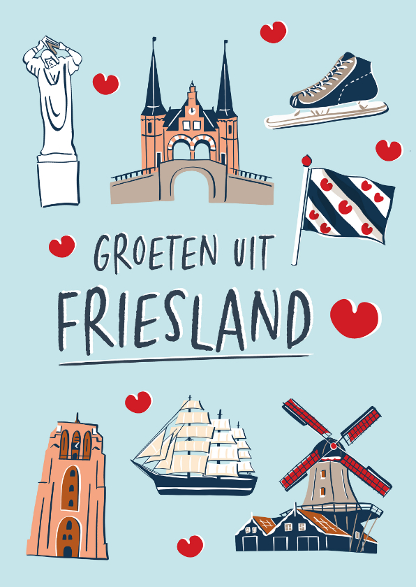 Wenskaarten - Groeten uit Friesland