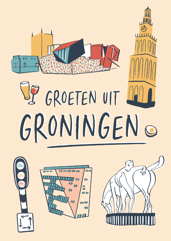 Wenskaarten - Groeten uit Groningen