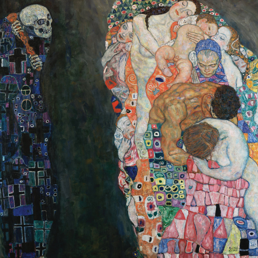 Wenskaarten - Gustav Klimt. Dood en Leven
