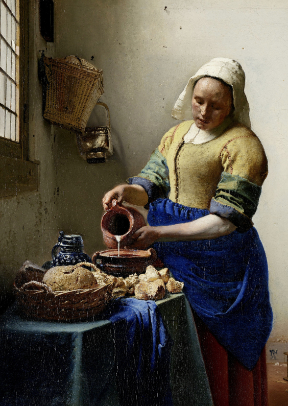 Wenskaarten - Het melkmeisje Johannes Vermeer