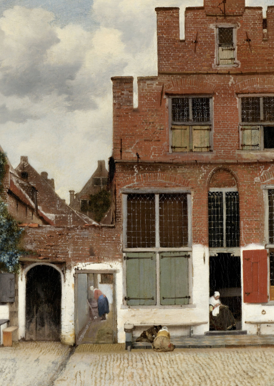 Wenskaarten - Het straatje - Johannes Vermeer