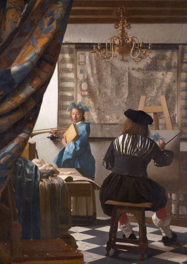 Johannes Vermeer. De schilderkunst - Wenskaarten Wenskaarten - Johannes Vermeer. De schilderkunst