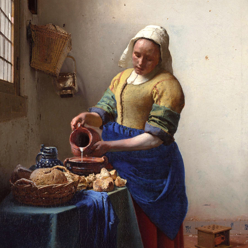Wenskaarten - Johannes Vermeer. Het melkmeisje