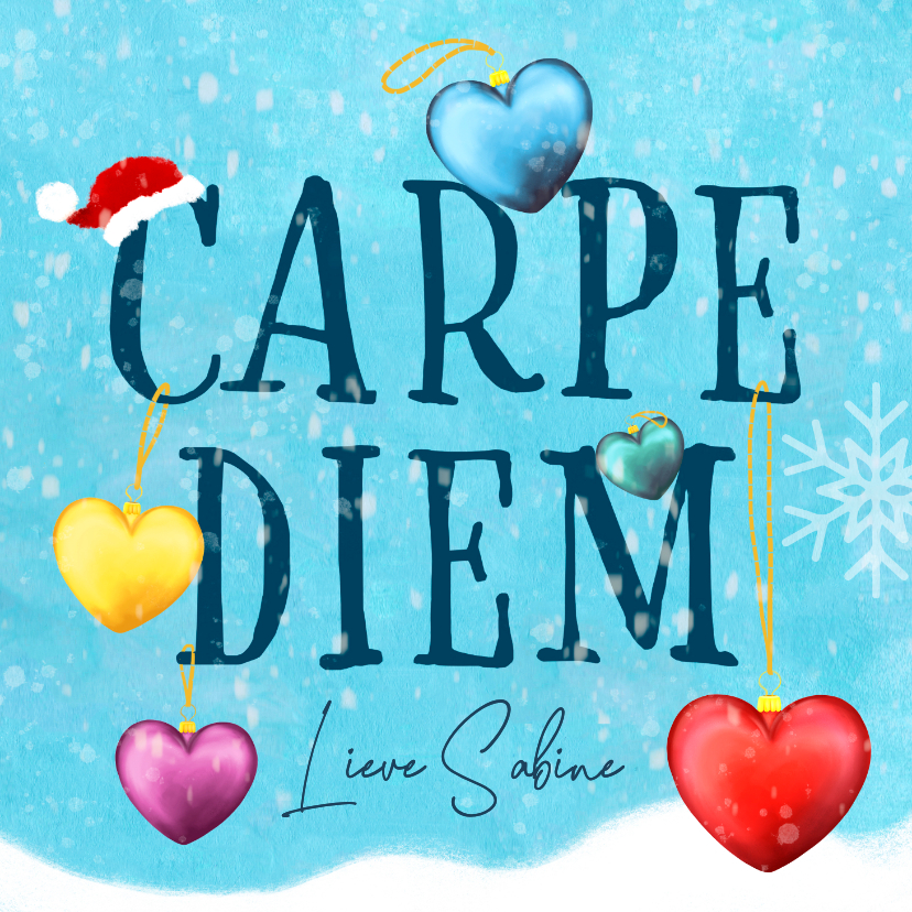 Kerstkaart 'Carpe Diem' - Wenskaarten Wenskaarten - Kerstkaart 'Carpe Diem'