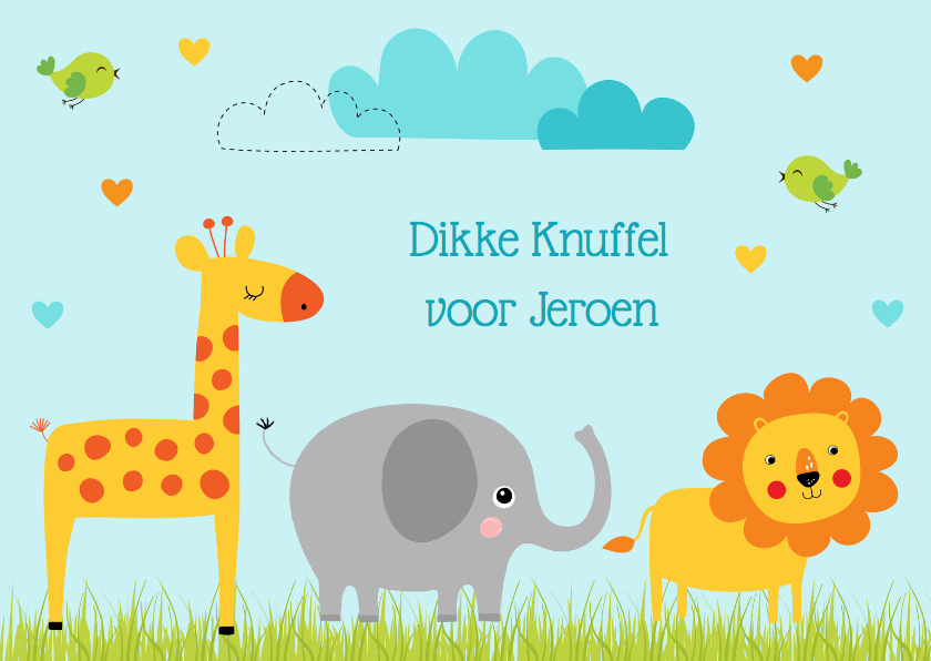 Wenskaarten - Kinderkaart dieren