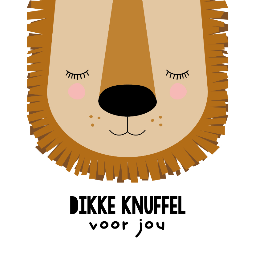 Kinderkaart - Een dikke knuffel - Wenskaarten Wenskaarten - Kinderkaart - Een dikke knuffel