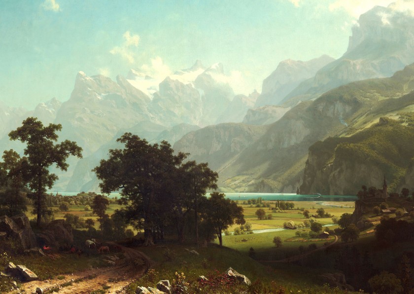 Kunstkaart van Albert Bierstadt. Amerikaans landschap - Wenskaarten Wenskaarten - Kunstkaart van Albert Bierstadt. Amerikaans landschap