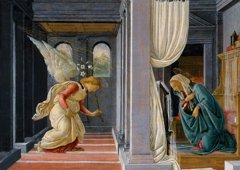 Kunstkaart van de aankondiging aan Maria - Wenskaarten Wenskaarten - Kunstkaart van de aankondiging aan Maria