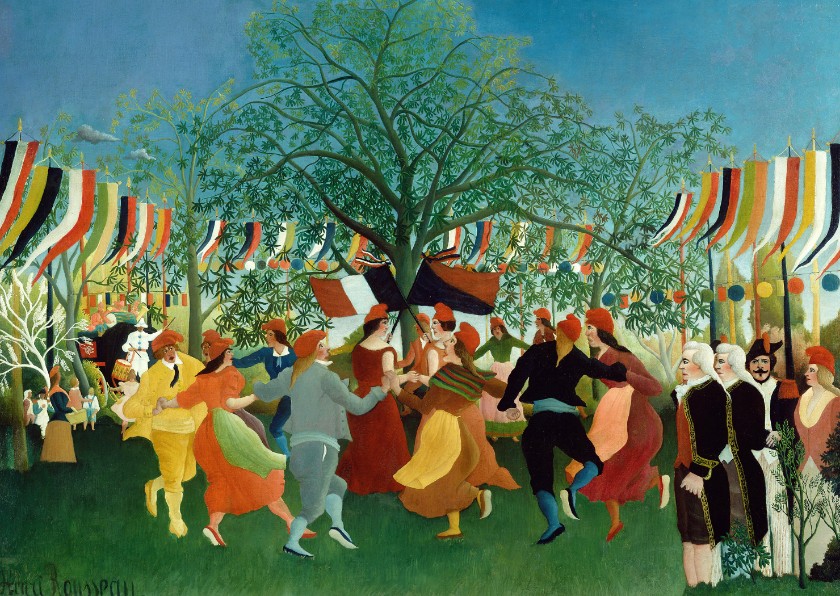 Kunstkaart van Henri Rousseau. De feestdag - Wenskaarten Wenskaarten - Kunstkaart van Henri Rousseau. De feestdag