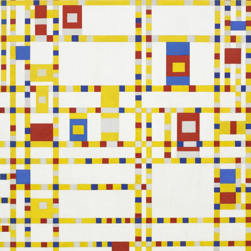 Kunstkaart van Piet Mondriaan. Broadway Boogie Woogie - Wenskaarten Wenskaarten - Kunstkaart van Piet Mondriaan. Broadway Boogie Woogie
