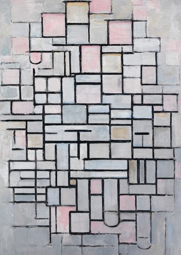 Wenskaarten - Kunstkaart van Piet Mondriaan. Compositie IV