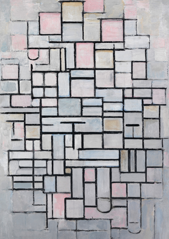 Kunstkaart van Piet Mondriaan. Compositie IV - Wenskaarten Wenskaarten - Kunstkaart van Piet Mondriaan. Compositie IV