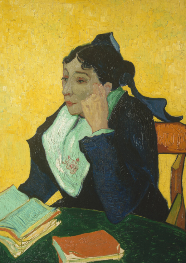 Kunstkaart van Vincent van Gogh. l'Arlesienne - Wenskaarten Wenskaarten - Kunstkaart van Vincent van Gogh. l'Arlesienne