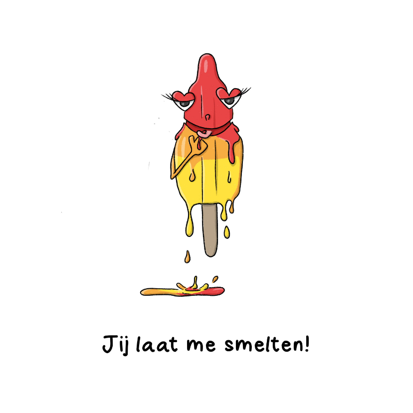 Wenskaarten - Liefdekaart jij laat me smelten kaart