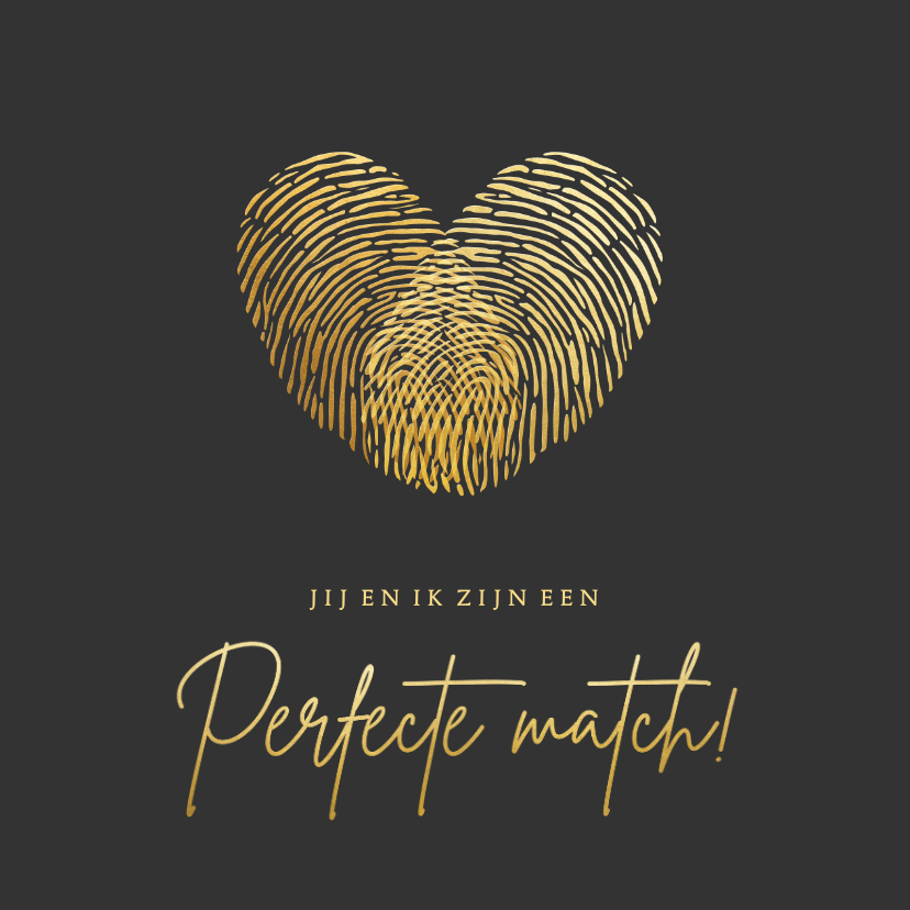 Liefdeskaart met vingerafdrukken - perfecte match! - Wenskaarten Wenskaarten - Liefdeskaart met vingerafdrukken - perfecte match!