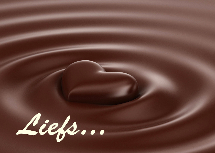 Wenskaarten - Liefs chocolade hart