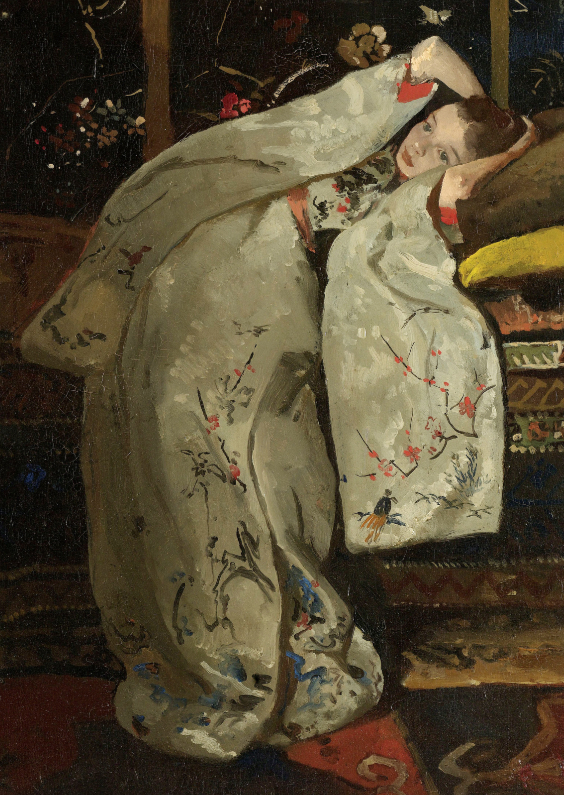 Wenskaarten - Meisje in witte kimono