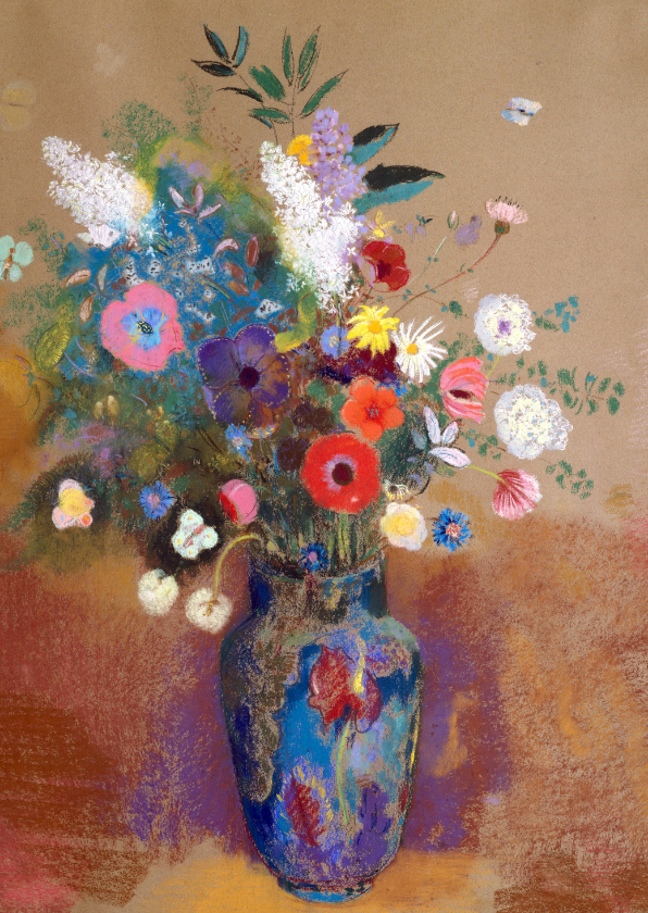 Wenskaarten - Odilon Redon. Wilde bloemen