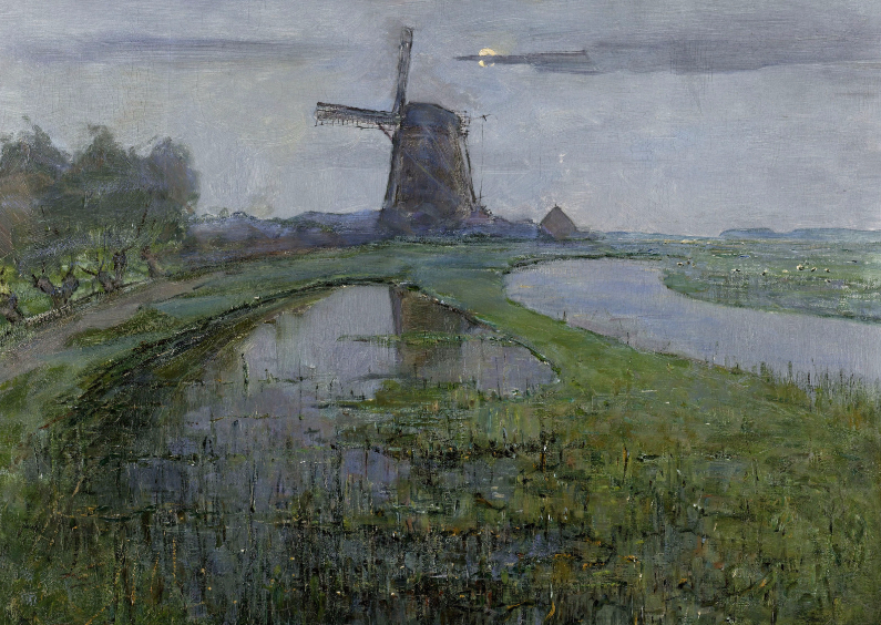 Oostzijdse molen aan het Gein - Wenskaarten Wenskaarten - Oostzijdse molen aan het Gein