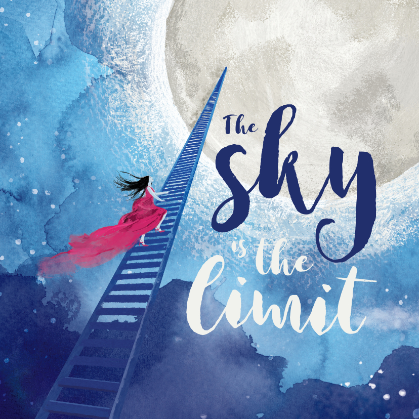 PhD succes kaart - the sky is the limit - Wenskaarten Wenskaarten - PhD succes kaart - the sky is the limit