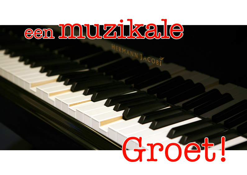 Wenskaarten - Piano 1  - Toetsen
