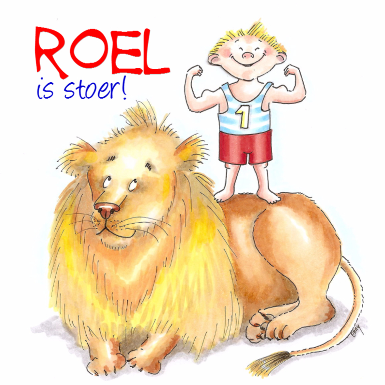 Wenskaarten - Roel is stoer