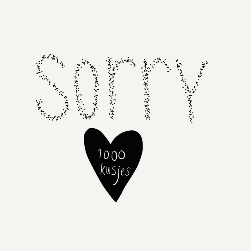 Sorry 1000 kusjes - Wenskaarten Wenskaarten - Sorry 1000 kusjes