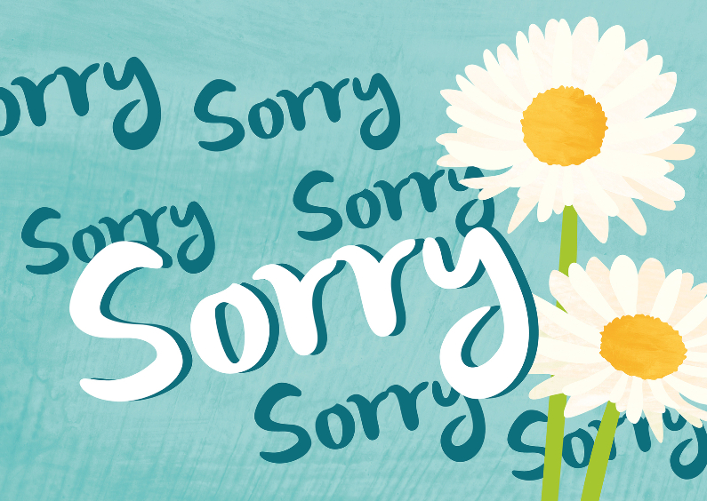 Sorry met madeliefjes - Wenskaarten Wenskaarten - Sorry met madeliefjes