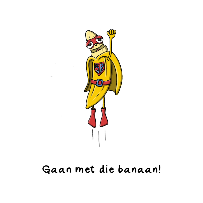 Wenskaarten - Succes gaan met die banaan kaart