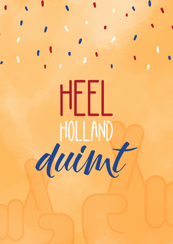 Wenskaarten - Succes Heel Holland duimt 