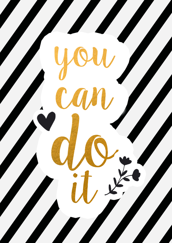 Wenskaarten - Succes yo can do it 