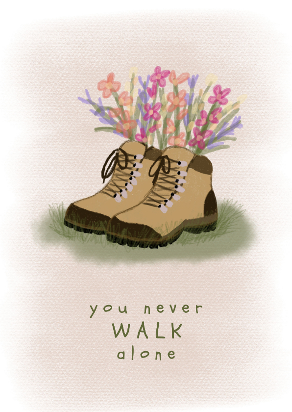 Succeskaart vierdaagse schoenen met bloemen - Wenskaarten Wenskaarten - Succeskaart vierdaagse schoenen met bloemen
