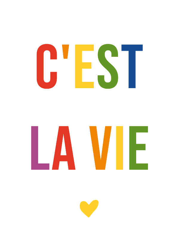 Uitnodiging songfestival kijken - c'est la vie! - Wenskaarten Wenskaarten - Uitnodiging songfestival kijken - c'est la vie!