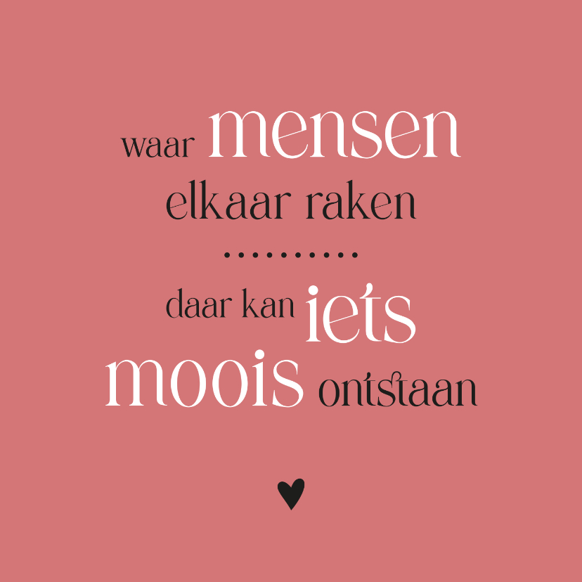 Wenskaarten - Vriendschap gedicht ontmoeting