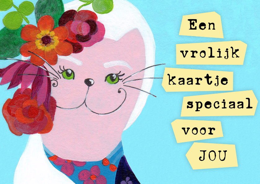 Vriendschap kaart kat speciaal wenskaarten kaartje2go