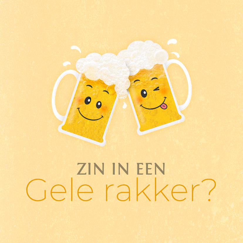 Wenskaarten - Wenskaart afspreken om een biertje te doen