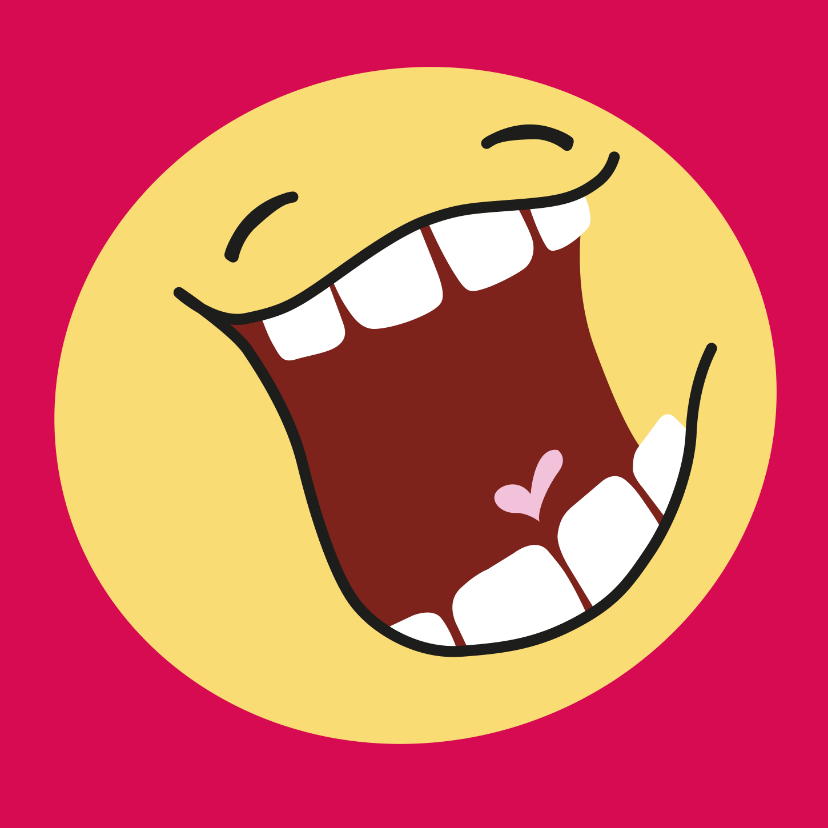 Wenskaarten - Wenskaart - Blije smiley