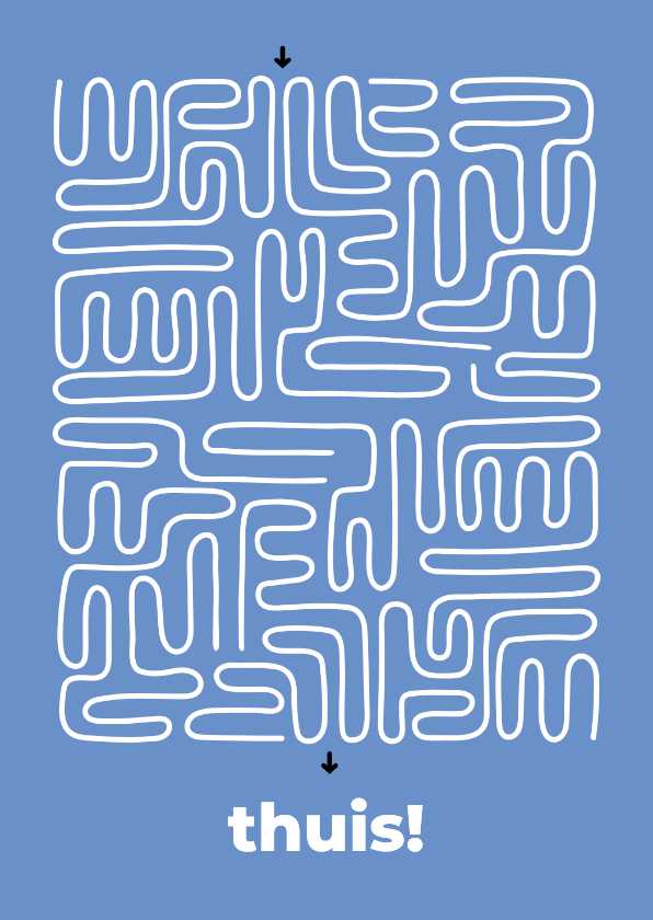 Wenskaart 'doolhof thuis' Ronald McDonald Kinderfonds - Wenskaarten Wenskaarten - Wenskaart 'doolhof thuis' Ronald McDonald Kinderfonds