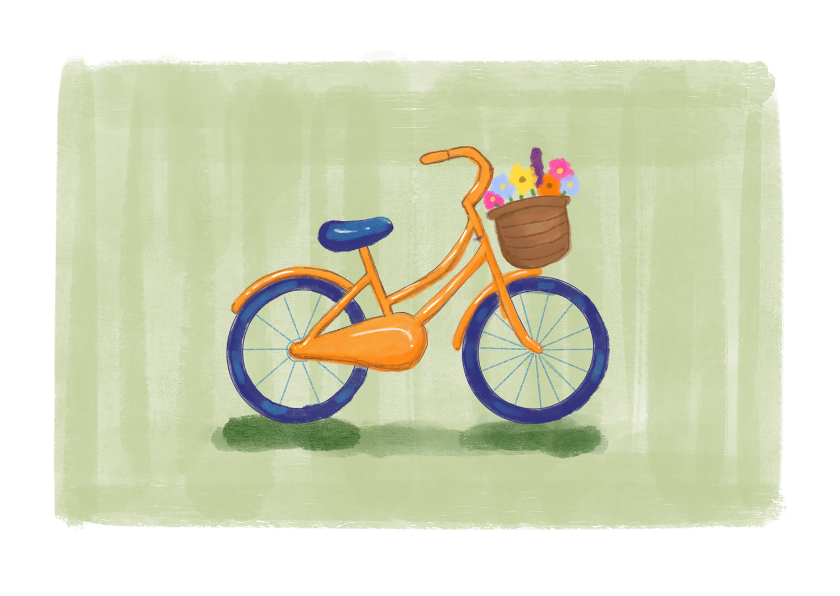 Wenskaarten - Wenskaart Duchenne Parent Project fiets