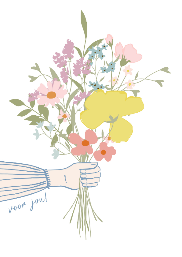Wenskaarten - Wenskaart een boeketje voor jou