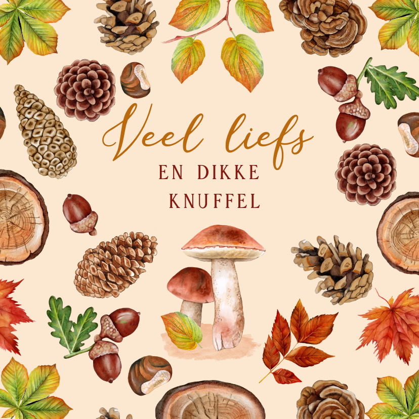 Wenskaart herfst illustraties - Wenskaarten Wenskaarten - Wenskaart herfst illustraties
