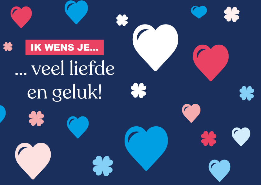 Wenskaarten - Wenskaart ik wens je veel liefde en geluk SOS kinderdorpen