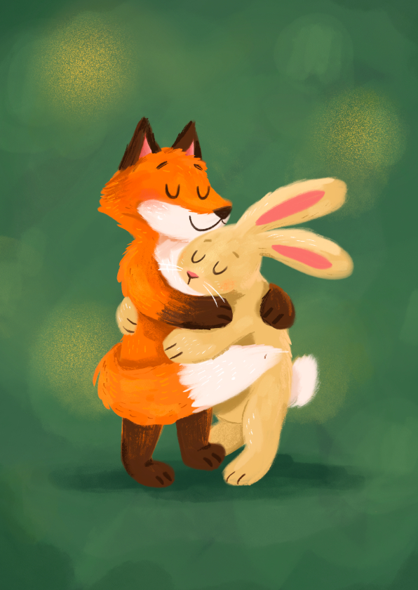 Wenskaarten - Wenskaart knuffel zonder tekst