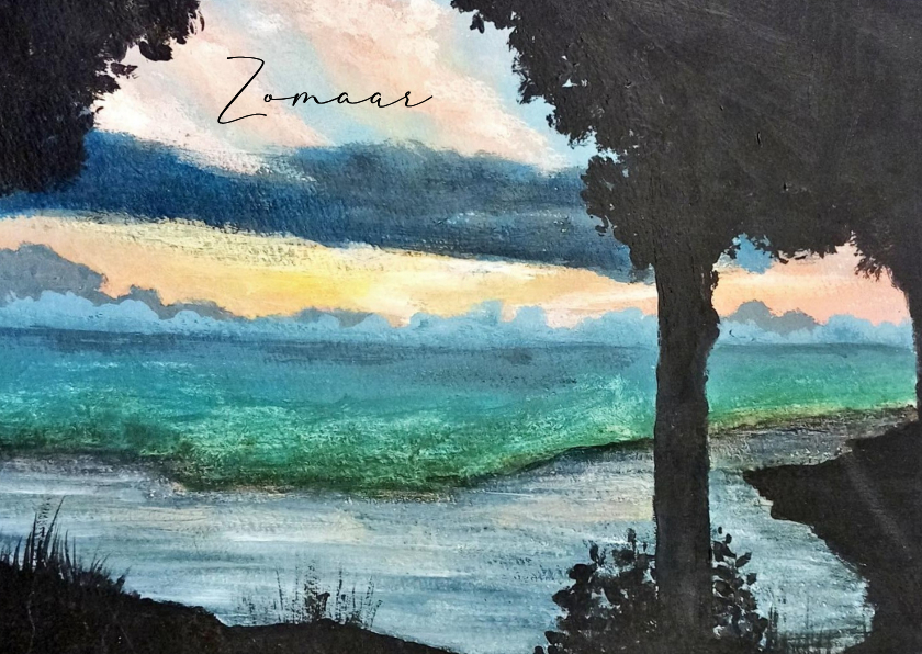 Wenskaart met een donker landschap - Wenskaarten Wenskaarten - Wenskaart met een donker landschap