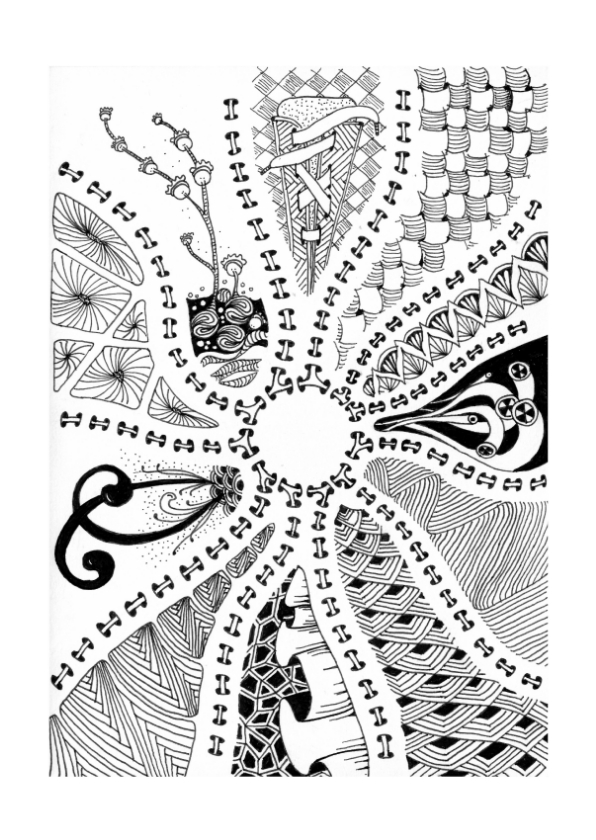 Wenskaarten - Wenskaart zentangle illustratie