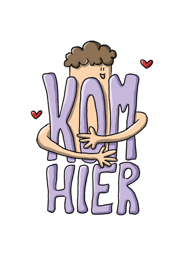 Wenskaarten - Wenskaart zomaar dikke knuffel kaart