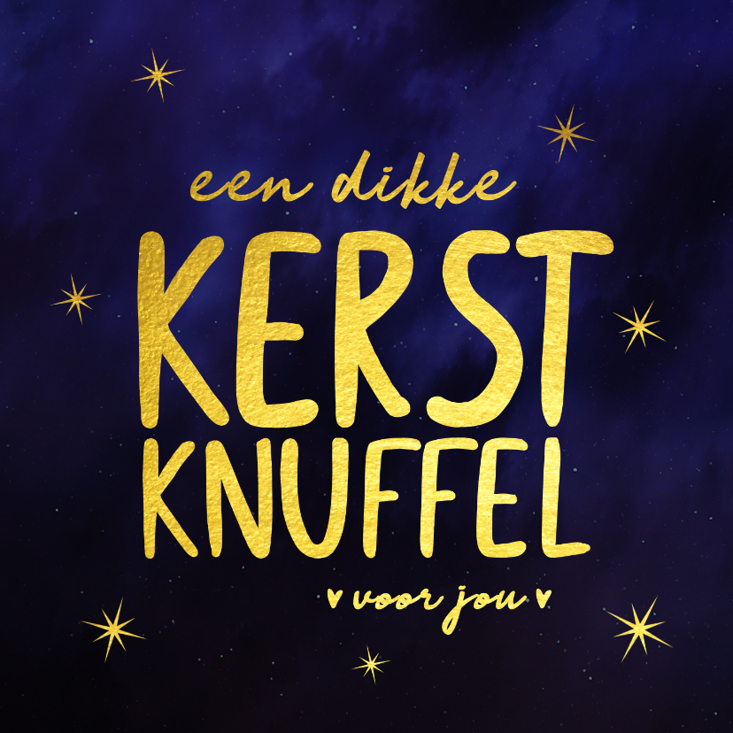 Wenskaarten - Zomaar - dikke kerstknuffel voor jou